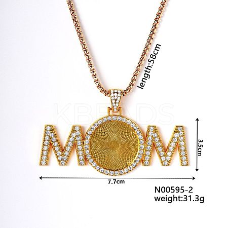 Mother's Day Mother's Day Simple and Stylish European and American Alloy Word Mom Pendant Necklace for Women LU8989-1-1