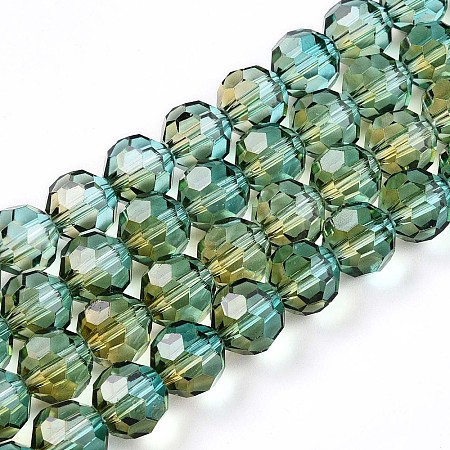 Baking Paint Transparent Glass Beads Strands DGLA-A035-T10mm-A08-1