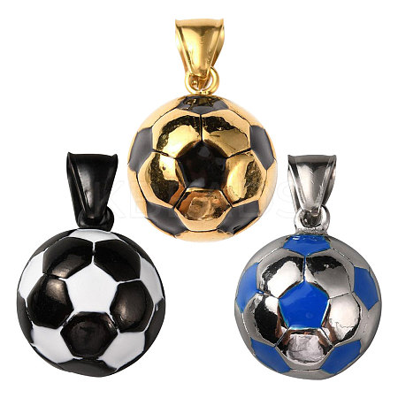 3Pcs 3 Colors Stainless Steel Pendants STAS-UN0039-74-1