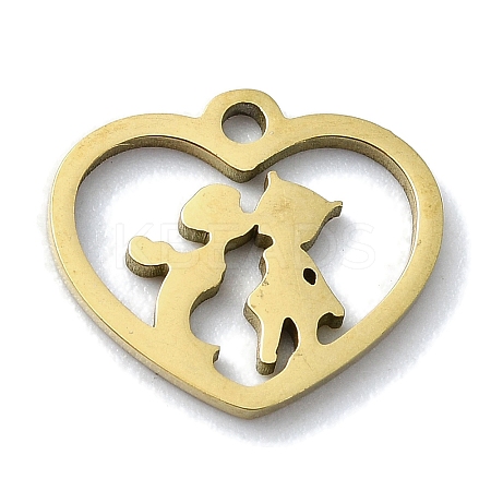 304 Stainless Steel Charms STAS-C097-38B-G-1