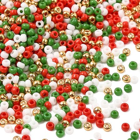 4 Colors 11/0  Christmas MIYUKI Round Rocailles Seed Beads SEED-X0058-19-1