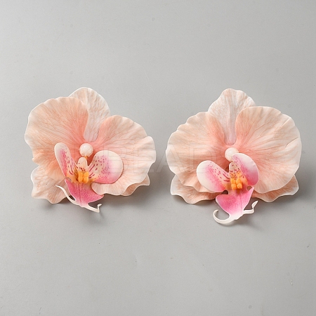 PU Leather Flower Shoe Buckle Clips DIY-WH0816-033F-1