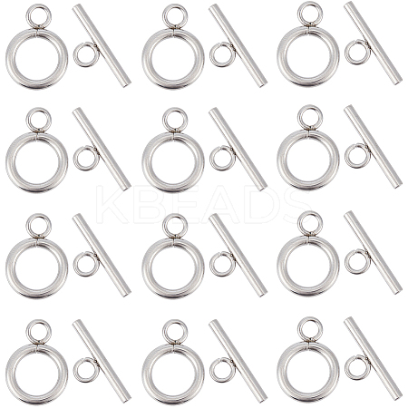 50Pcs 304 Stainless Steel Toggle Clasps STAS-SC0006-76-1