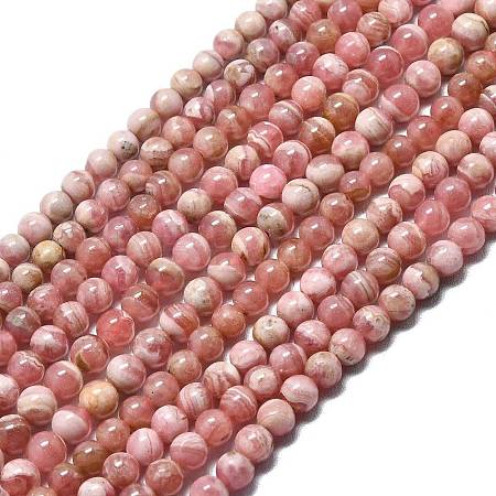 Round Natural Rhodochrosite Bead Strands LS-G-F289-21-4mm-1