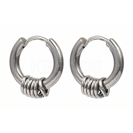 Tarnish Resistant 304 Stainless Steel Huggie Hoop Earrings EJEW-JE04192-02-1