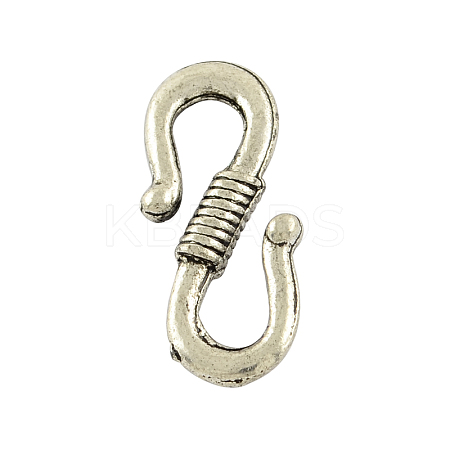 Tibetan Style Alloy S-Hook Clasps X-TIBE-385-AS-FF-1