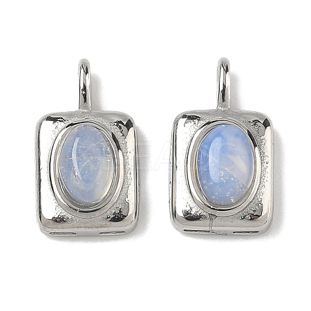 Opalite Rectangle with Oval Charms STAS-L022-516P-06-1