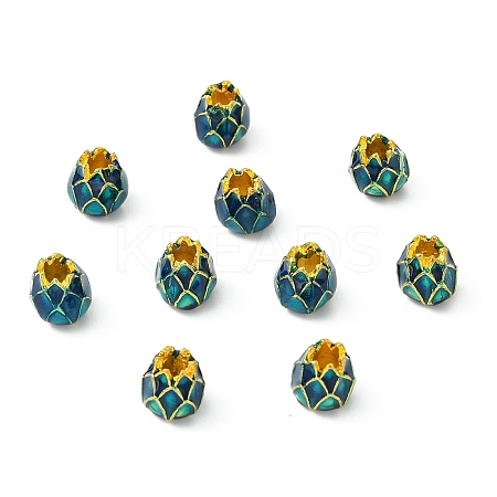 10Pcs Golden Plated Alloy European Beads MPDL-YW0001-05B-1