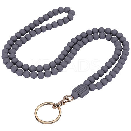 1Pc Silicone ID Card Neck Strap Card Holder NJEW-SW00027-03-1