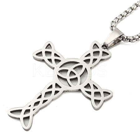 Non-Tarnish 201 Stainless Steel Pendant Necklaces NJEW-H030-05P-1