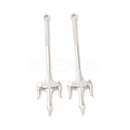 Rack Plating Alloy Big Pendants PALLOY-E025-32P-1