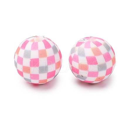 Food Grade Eco-Friendly Printed Silicone Beads SIL-A013-01A-21-1