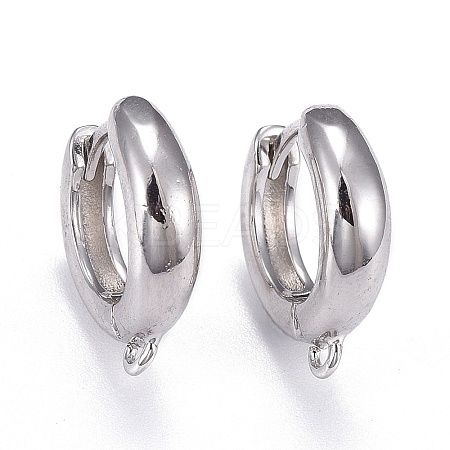 Brass Hoop Earrings LS-EJEW-K083-33P-1