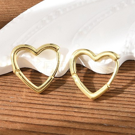 Brass Huggie Hoop Earrings EJEW-F245-05G-1