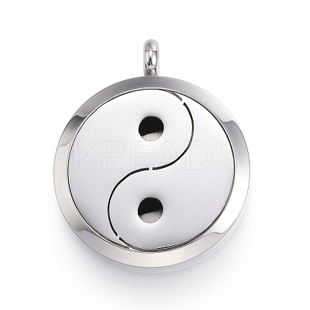 Feng Shui 304 Stainless Steel Diffuser Locket Pendants LS-STAS-D157-12I-1