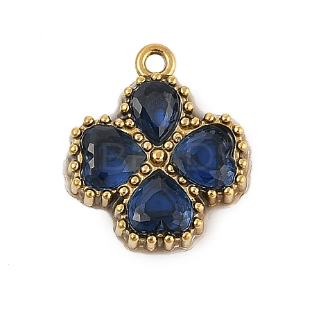 304 Stainless Steel Rhinestone Pendants STAS-E547-06B-G-1