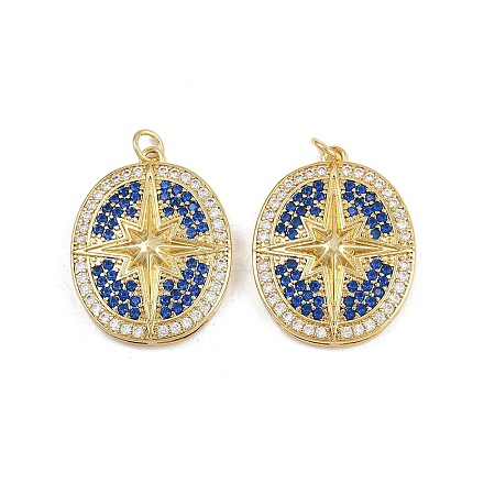 Brass Micro Pave Cubic Zirconia Pendants KK-L240-20G-1