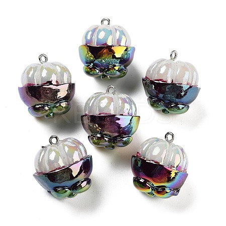 AB Color Resin Pendants RESI-C051-02G-P-1