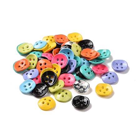 Spray painted Alloy Buttons PALLOY-K001-03-1