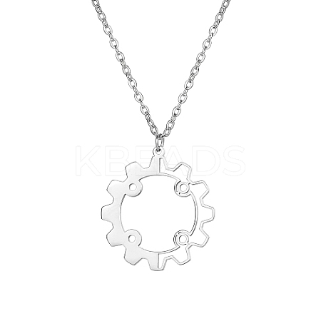 Non-Tarnish 304 Stainless Steel Pendant Necklaces KE9044-1-1