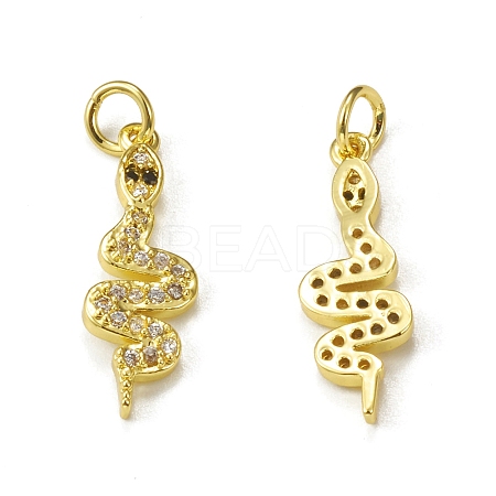 Brass Micro Pave Cubic Zirconia Pendants KK-E068-VB312-1