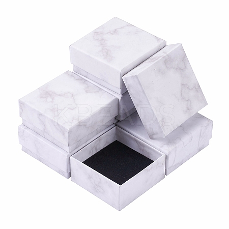 Square Kraft Cardboard Jewelry Boxes AJEW-CJ0001-19-1