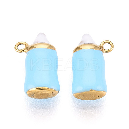 304 Stainless Steel Enamel Pendants STAS-T068-13A-1