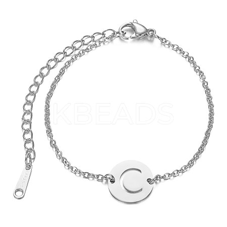 201 Stainless Steel Link Bracelets STAS-T040-JN007-C-1