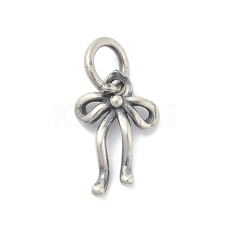 925 Sterling Silver Bowknot Charms with Jump Rings LS-STER-M021-01AS-02-1