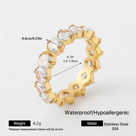 304 Stainless Steel Finger Rings for Women MF5435-17-1