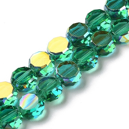 Transparent Electroplate Glass Beads Strands GLAA-Q099-D01-03-1