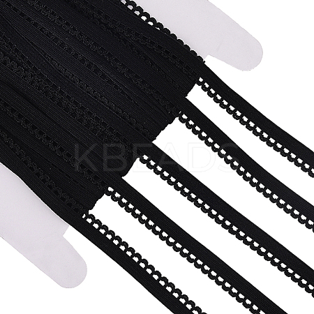 20M Polyester Elastic Flower Edged Ribbon Lace Trim OCOR-GF0005-53A-1