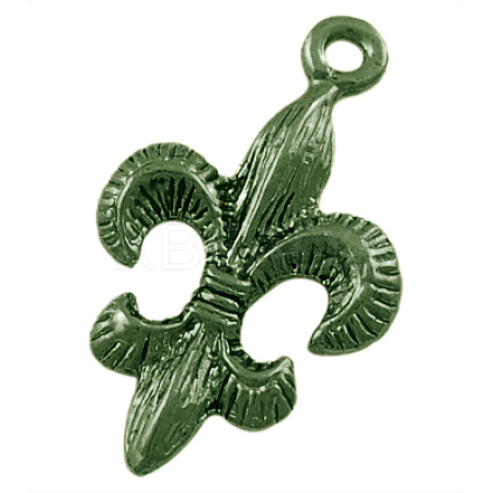 Tibetan Style Alloy Metal Fleur De Lis Pendants LS-EA8747Y-AB-1