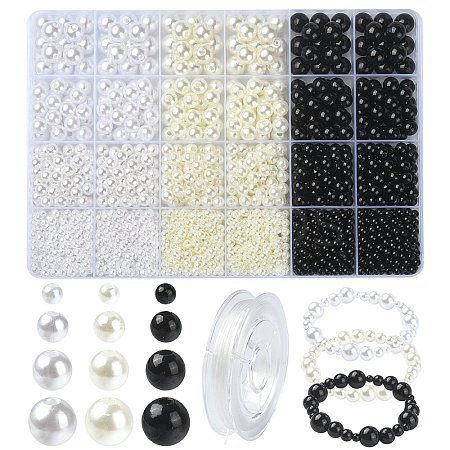 DIY Imitation Pearl Bracelet Making Kit DIY-YW0008-15-1