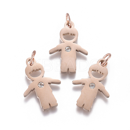 316 Surgical Stainless Steel Pendants STAS-L242-03RG-1