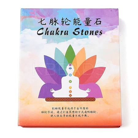 7Pcs Nuggets Chakra Natural & Synthetic Mixed Gemstone Tumbled Polished Stones Collections AJEW-Q152-03-1