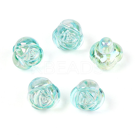 Electroplate Transparent Acrylic Beads PACR-CJC0008-08B-1