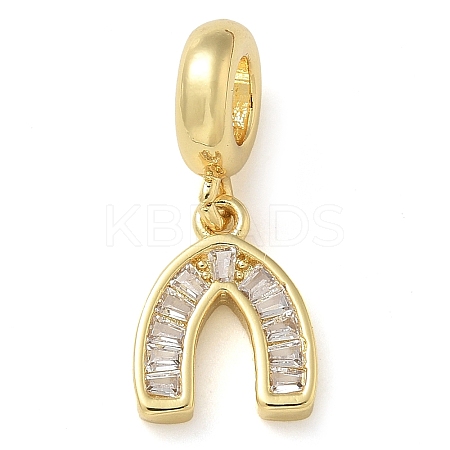 Rack Plating Brass Cubic Zirconia Pendants KK-K392-12G-1