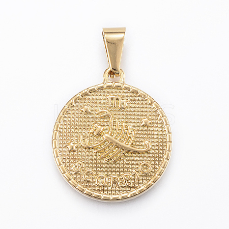 Real 18K Gold Plated 304 Stainless Steel Pendants X-STAS-H372-01H-1