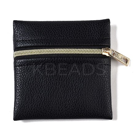 Imitation Leather Jewelry Storage Zipper Bags ABAG-G016-01A-05-1