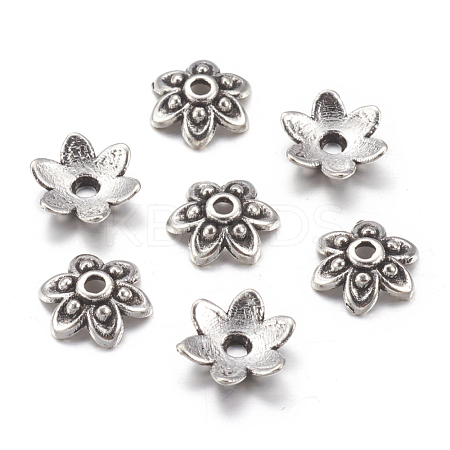 Tibetan Style Alloy Bead Caps LF0626Y-NF-1