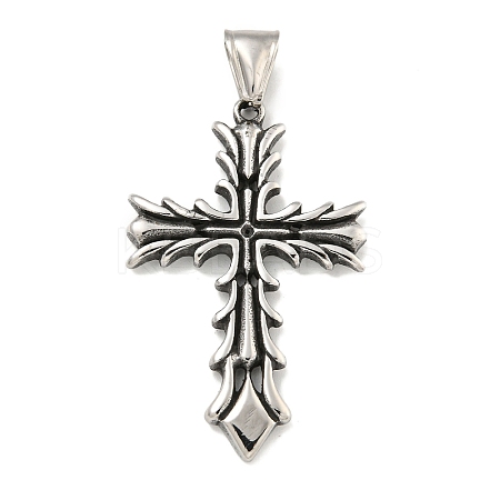 316 Surgical Stainless Steel Pendants Rhinestone Setting STAS-E212-111AS-1