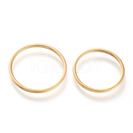 Ion Plating(IP) 304 Stainless Steel Plain Band Rings LS-RJEW-B0006-7-02G-1