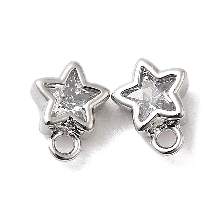Brass with Cubic Zirconia Stud Earring Finding LS-KK-Q048-16P-1
