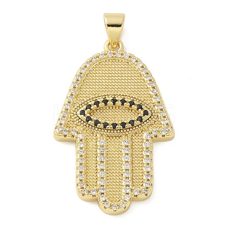 Brass Micro Pave Cubic Zirconia Pendants KK-K298-54G-1