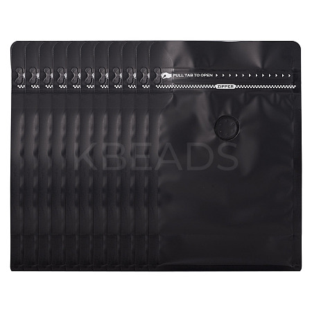 10Pcs BOPP and Aluminized PET and PE Resealable Coffee Zipper Bags with Valve ABAG-TA0001-93G-1