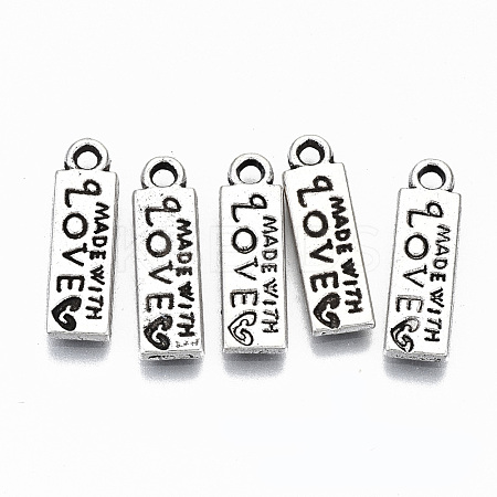 Tibetan Style Alloy Pendants TIBEP-N009-062AS-RS-1
