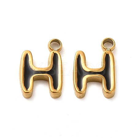 304 Stainless Steel Enamel Charms STAS-L022-292G-H-1