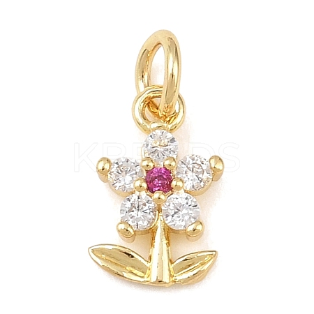 Brass Micro Pave Cubic Zirconia Pendants LS-KK-H525-05B-G-1