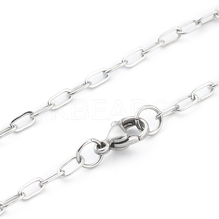 Non-Tarnish 304 Stainless Steel Paperclip Chain NJEW-H205-02P-1